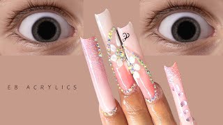 Pretty In Pink Nails 3D Flower