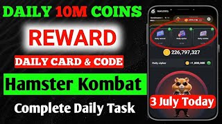 Hamster kombat daily combo code 4 july || Hamster kombat daily combo code today