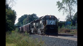 NORFIOLK SOUTHERN and AMTRAK TRAINS at CHARLOTTE and  SPENCER, NC SEP. thru NOV.  1992