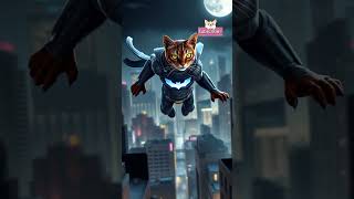 Batman Cat saves the day for Gotham City 🦇 🔥💯 #aistories #aiimages #cat #catadventures