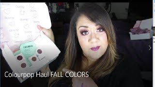 Colourpop Haul- FALL COLORS