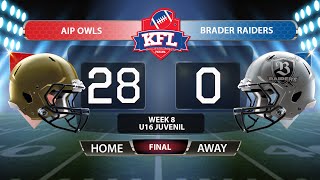 KFL U16 Juenil Contact - AIP Owls vs Brader Raiders