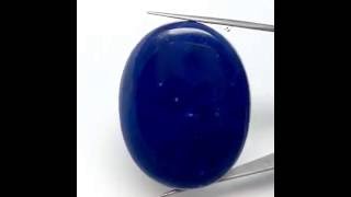 73.44cts Natural lapis lazuli cabochon oval deep blue color top quality loose gemstone 29x38mm