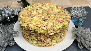 ТАКОГО ОЛИВЬЕ ВЫ ЕЩЕ НЕ ПРОБОВАЛИ! Вкусный и сытный Салат к НОВОГОДНЕМУ СТОЛУ 2022