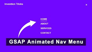 Animated Nav Menu with Responsive Using HTML CSS and JavaScript | GSAP Navigation Bar Animation