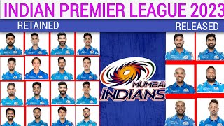 IPL 2023 | Mumbai Indians Final Retained & Released Player list | Mi Retentiton list 2023 |