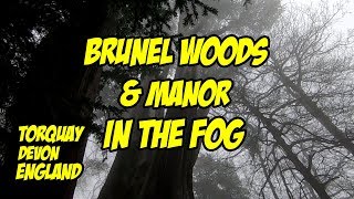 Brunel Woods and Manor in the Fog, Torquay, Devon, England