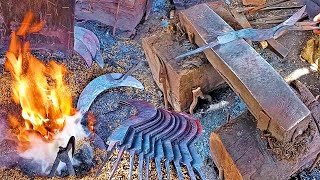 Small Scale Industry | How to make a Billhook on flame | Traditional Steel Billhook | Iron Aruval