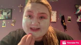 Asmr Face mask and eye shadow testing.