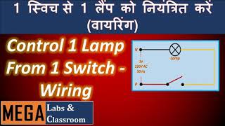 Control 1 Lamp from 1 Switch Wiring / Control 1 Lamp from 1 Place Wiring/ on off Lamp from 1 Switch