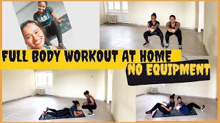 Easy Full Body Home Workout For Beginners with No Equipment| I Got A Personal Trainer For A Day! 😩