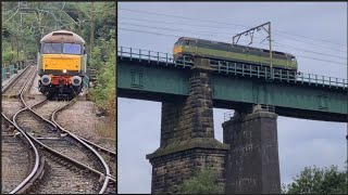 Heritage diesel on historic viaduct: 47830 visits Dinting & Glossop