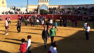 Ángel Luis y José María en la plaza de toros de Alcalá