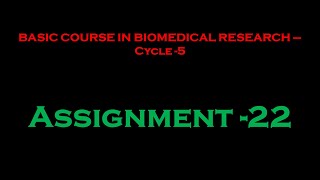 Assignment 22: Elements of a protocol for research studies - answer key, December 2021