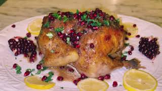 Baked chicken in pomegranate