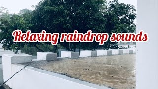 Slow motion rain drop video || rain droplets sounds for sleeping || free rain sound