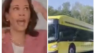 Kamala Harris CAUGHT Bringing in12 BUSLOADS of People to NH Rally Tod...😅😅😅