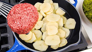 Potatoes and Ground beef! It's so delicious that you want to cook it over and over again!