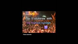 Top5 countries with highest number of Hindus #Hindus #india #Nepal