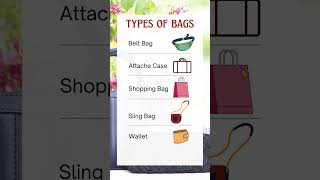 Types of Bags & Their Names Part-3 | Bags English Vocabulary | McQuiz Official #shorts #typesofbags