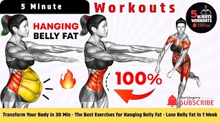 ➜Transform Your Body in 30 Min 🔥 The Best Exercises for Hanging Belly Fat | Lose Belly Fat in 1 Week