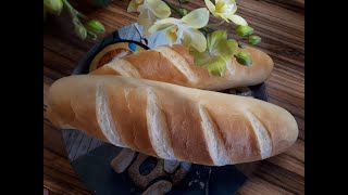 BÁNH MÌ Baguette French cách làm siêu nhanh, không cần nhào bột dễ ẹc/ Baguette Selber backen