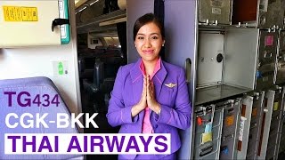 THAI AIRWAYS TG434 SMOOTH AS SILK JAKARTA TO BANGKOK