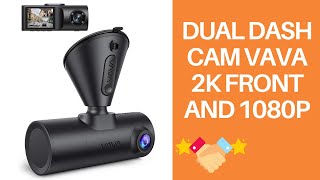 Dual Dash Cam - VAVA 2K Front and 1080P Cabin or 2K 30fps Single Front Car Camera Overview