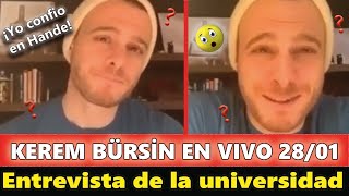 Kerem Bürsin en vivo habla de Hande Erçel | Entrevista con universidad de Yildiz Teknik 28.01.2021