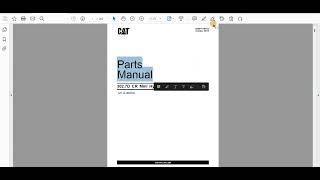 CAT 302.7D CR Tier3 Mini Hydraulic Excavator Parts Manual