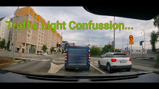 Can he Drive when this Traffic Light is GREEN?