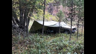 Comfortable Overnight Tarp Shelter Campout