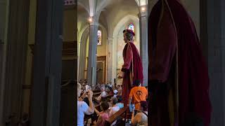 Els Gegants de Blanes Entren a la Parròquia de Santa Maria durant la Festa Major 2024