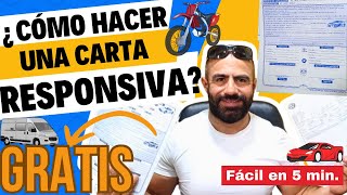 Cómo llenar una Responsiva / Contrato de compraventa de un auto o camioneta 🤓✅👌🏽| Guía completa