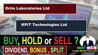 KPIT Technologies Ltd | Ortin Laboratories Ltd | SHARE PRICE | #Ortin Laboratories Ltd #share