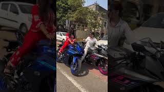 So beautiful girl 😍 bike rider | girl bike riding || girl r15 bike rider | princi sanju 99 bike ride