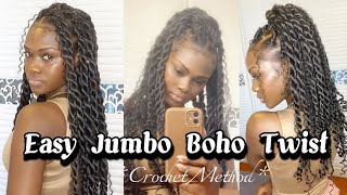 HOW TO: JUMBO BOHO TWISTS | **Extremely Beginner Friendly**| Crochet Method Island Twists