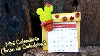 Mini Calendário (Íman de Geladeira)