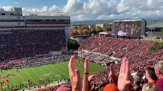 Virginia Tech football Enter Sandman entrance vs Wake Forest.  October 14, 2023 Homecoming game.