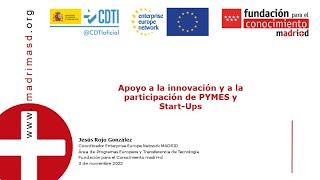 Apoyo a la innovación y a la participación de PYMES y Start-Ups