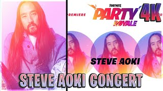 [4K60] NO EMOTES FULL Steve Aoki Party Royale Concert - Fortnite Battle Royale