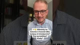 💵😲 Alimenty na dziecko w kwocie kilku tysięcy zł miesięcznie? Czy są możliwe? Kiedy? #adwokat