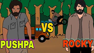 PUSHPA vs ROCKY (KGF) | Allu Arjun | Yash | 2D animated || Animated Snap rk