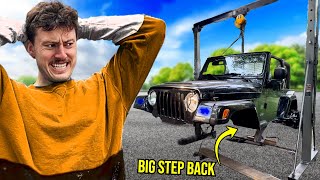 I Built a Crane To Repair My Low Mileage Jeep