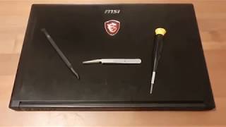 MSI GS63VR Disassembly And Upgrade Options