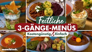 Weihnachtsessen 👉🏻 3 Gänge ✨😋 | Günstig & Einfach | Klassisch - Vegan & Vegetarisch | mamiblock