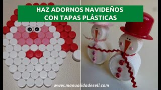 Son Increíbles Los Adornos Navideños Con Tapas Plásticas