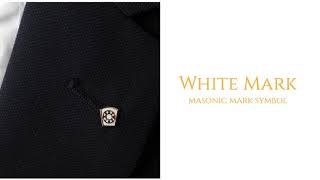 Masonic White Mark Lapel Pin