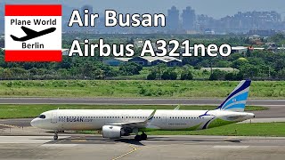 Air Busan 에어부산 Airbus A321neo *HL8357* landing at Taipei Taoyuan Airport