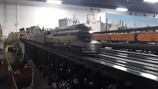 Pennsylvania S1 Duplex 6-4-4-6 Hauls Fleet Of Modernism Train at TCMRM (2 Rail O Scale)